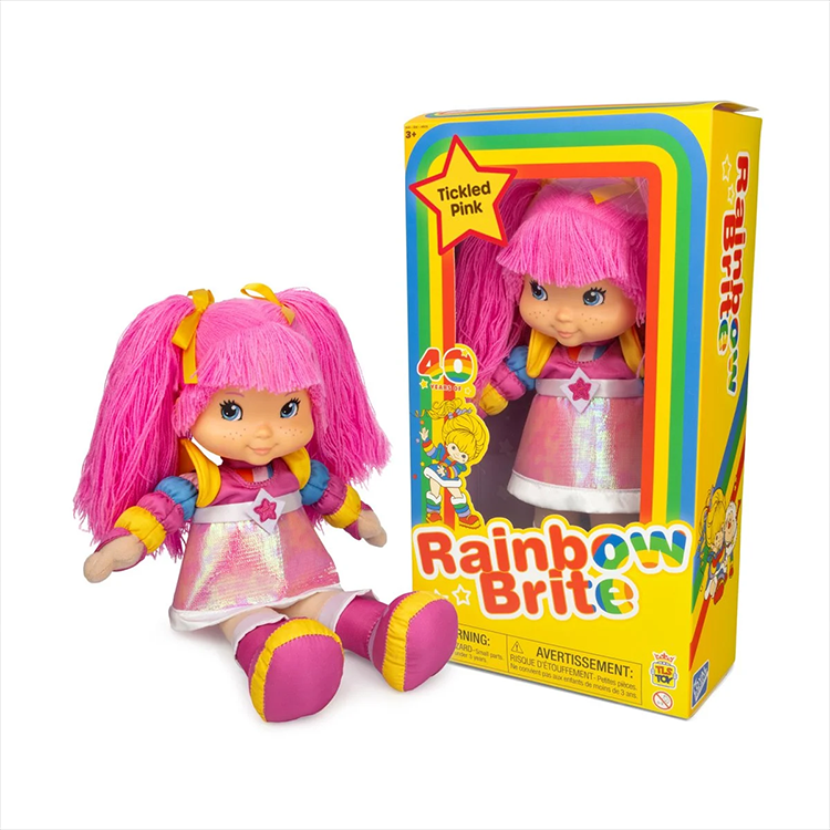 Rainbow Brite Tickled Pink 12-inch doll by The Loyal Subjects with pink hair and colorful outfit in collectible packaging
