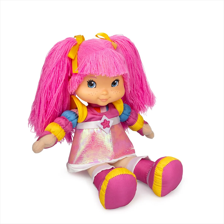 Rainbow Brite Tickled Pink 12-inch collectible doll by The Loyal Subjects with vibrant pink hair and colorful outfit