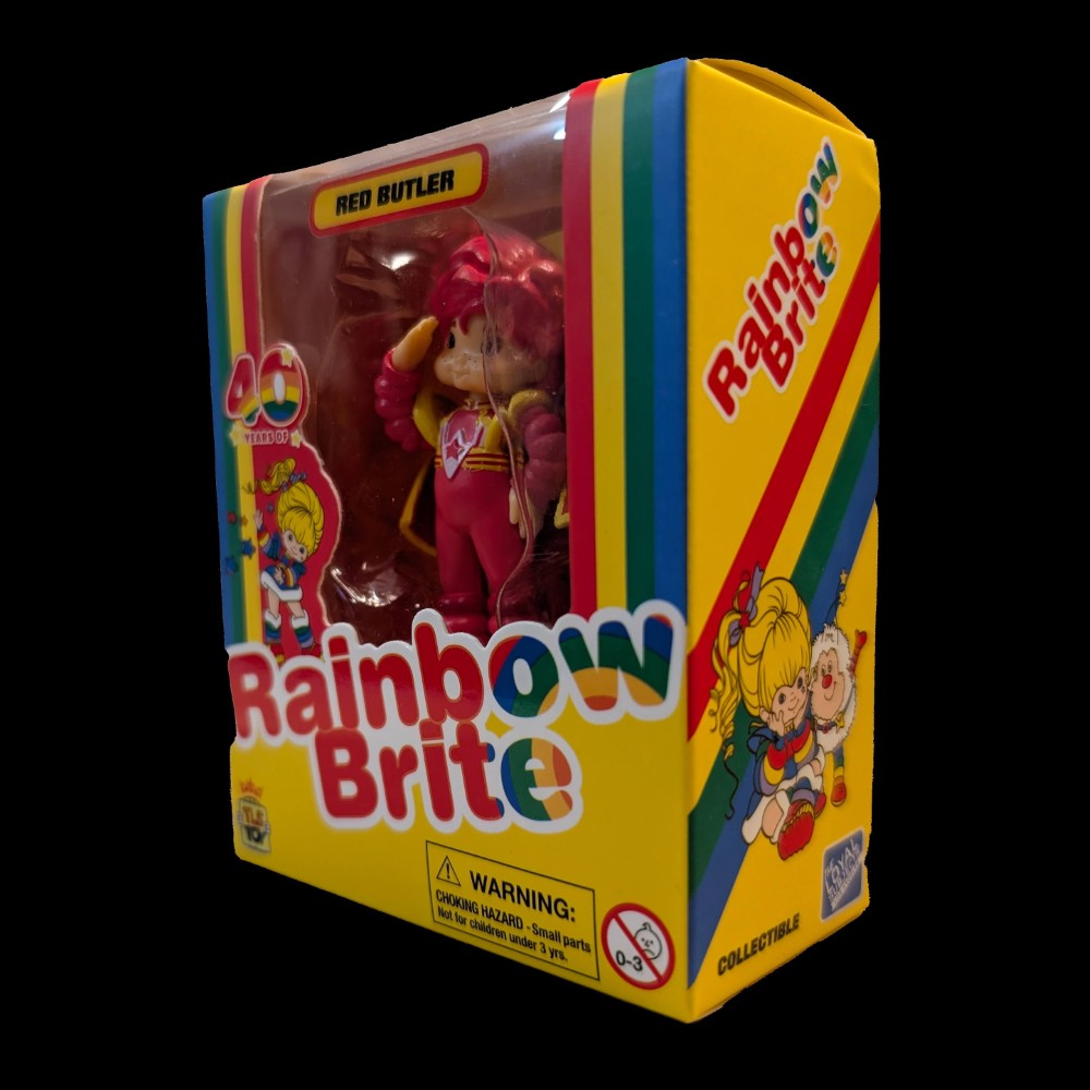 Red Butler 2.5 inch Loyal Subjects collectible figure in colorful Rainbow Brite packaging with 40th anniversary logo