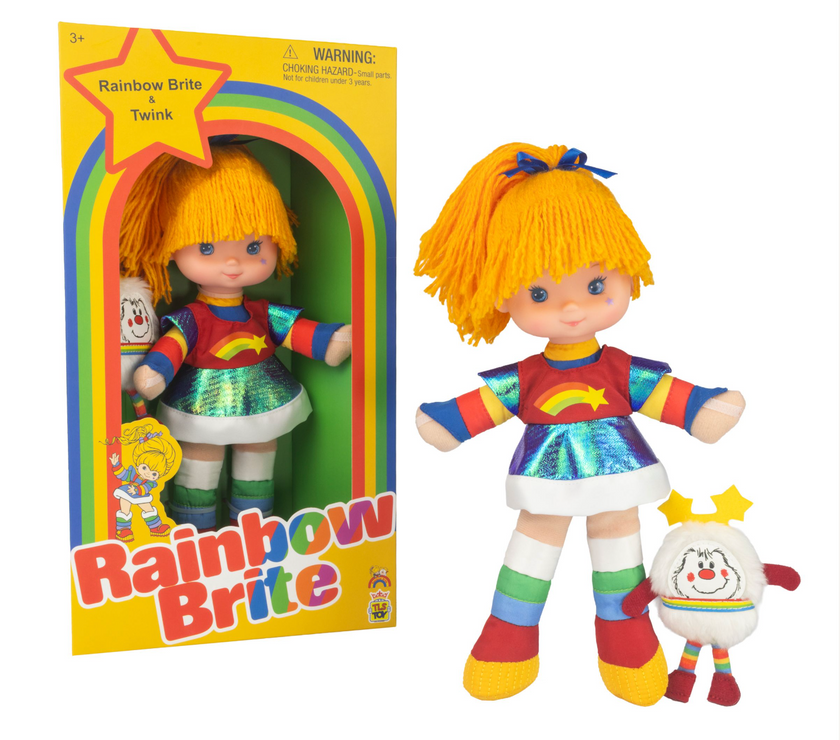 Limited edition 1984 Rainbow Brite doll with Twink sprite by The Loyal Subjects, vibrant colors and nostalgic design