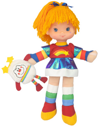 Classic 1984 Rainbow Brite and Twink doll by The Loyal Subjects with colorful yarn hair and soft cloth body
