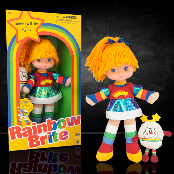 The Loyal Subjects Rainbow Brite and Twink 9-inch collectible doll with soft cloth body and vibrant colors
