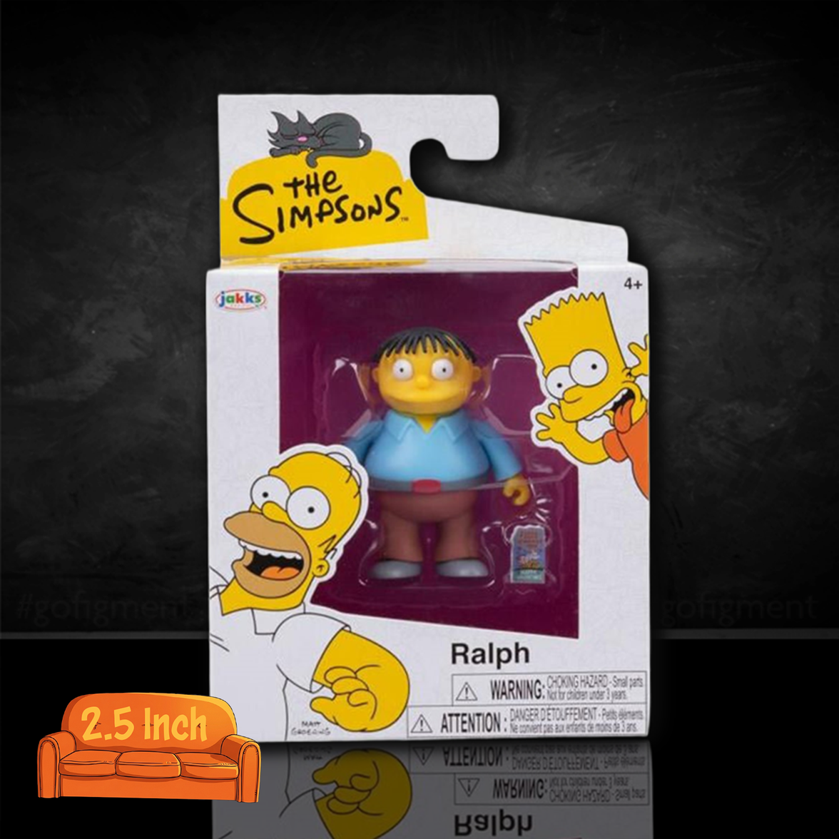 Ralph Wiggum The Simpsons Action Figure 2 1/2" Scale