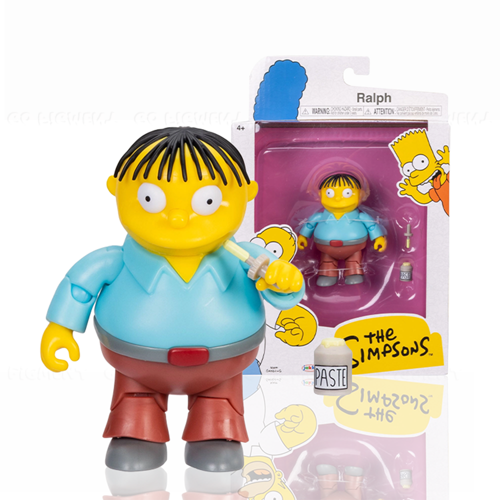 Ralph Wiggum with Paste Jar Action Figure The Simpsons 5in Scale by Jakks Pacific, collectible toy figure.