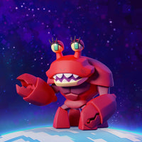 Crab Girl (Rare) - 4" Animiniz Action Figure (Gameoverse) by Glitch Studios, red crab character with claws and eyestalks