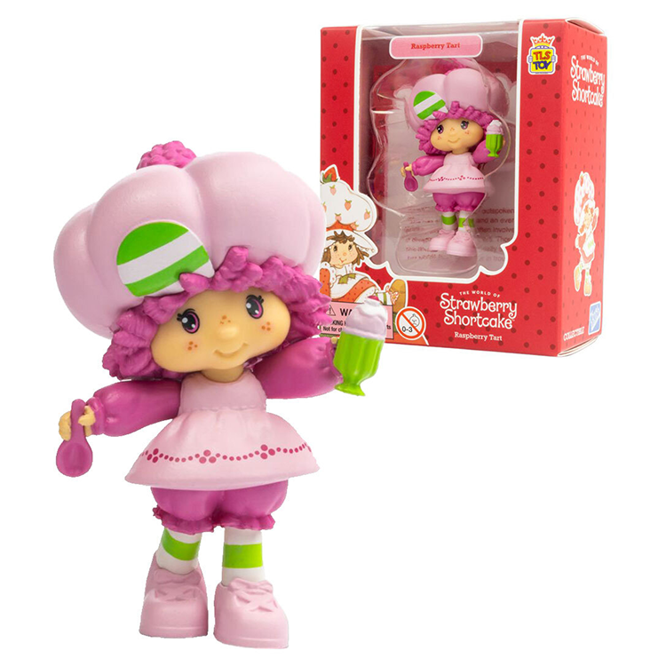 Loyal Subjects 2.5-inch Raspberry Tart figure from Strawberry Shortcake in pink outfit with packaged box background