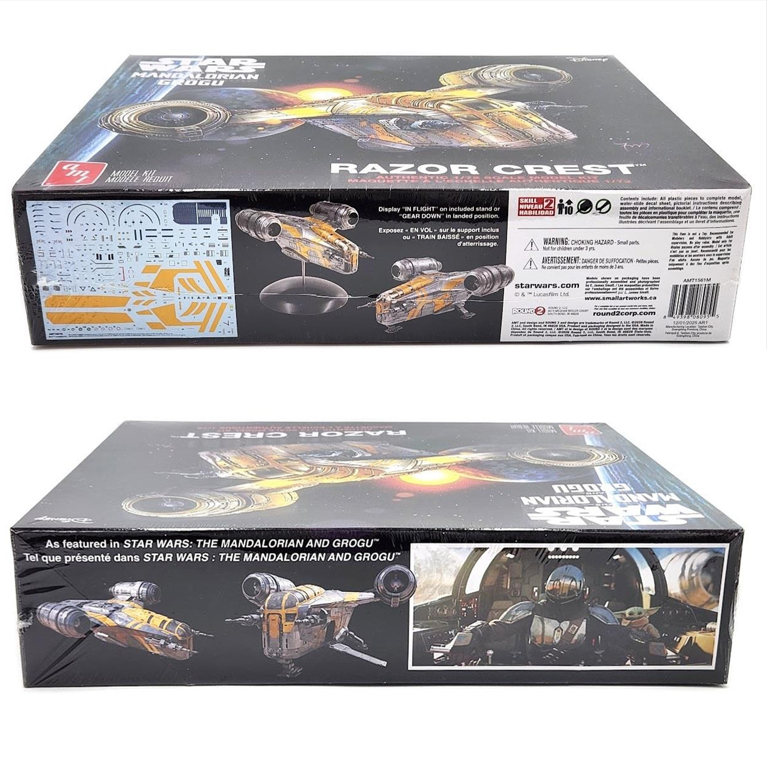 The Mandalorian & Grogu Razor Crest 1/72 Scale Model Kit Star Wars AMT