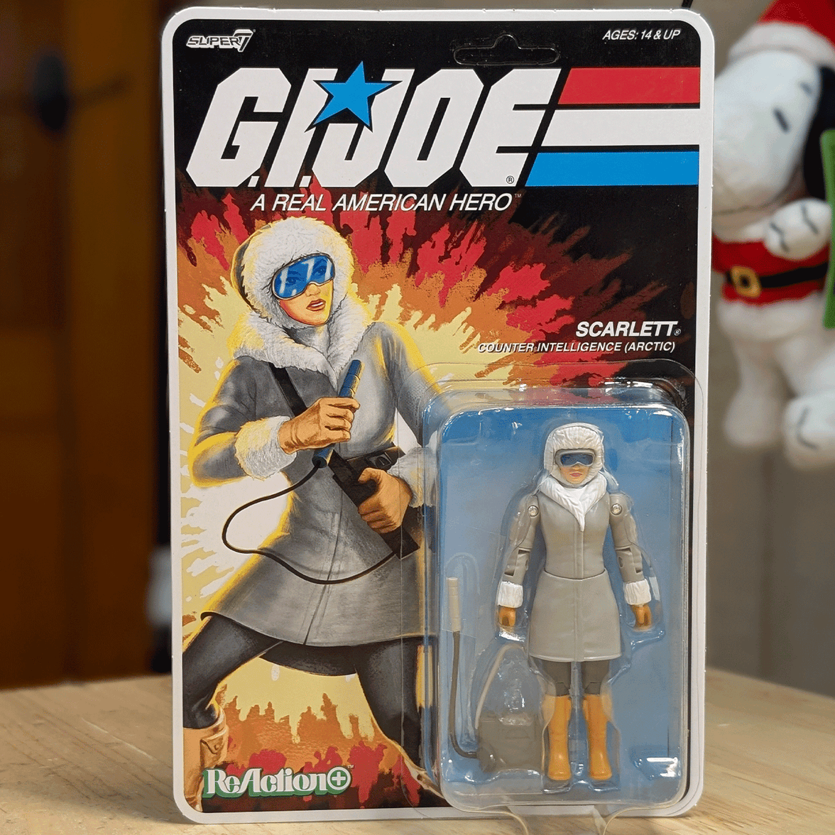 Scarlett Arctic Counter Intelligence GI Joe Action Figure ReAction+ 1/18 O-Ring Design Unpunched