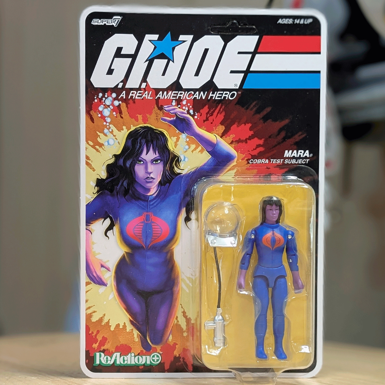 Mara Cobra Test Subject GI Joe Action Figure ReAction+ 1/18 O-Ring Design Unpunched