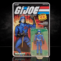 Cobra Commander Black Cape GI Joe Action Figure ReAction+ 1/18 O-Ring Design Unpunched