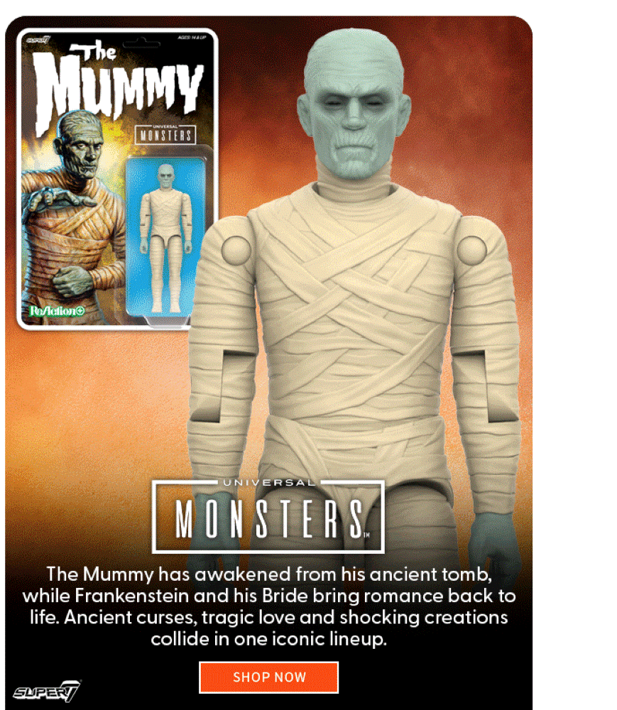 Universal Monsters The Mummy 3 3/4-inch ReAction+ Figure