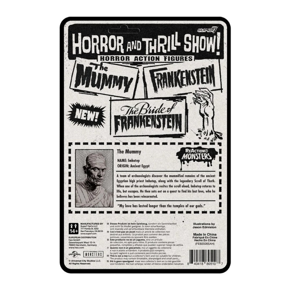 Universal Monsters The Mummy 3 3/4-inch ReAction+ Figure