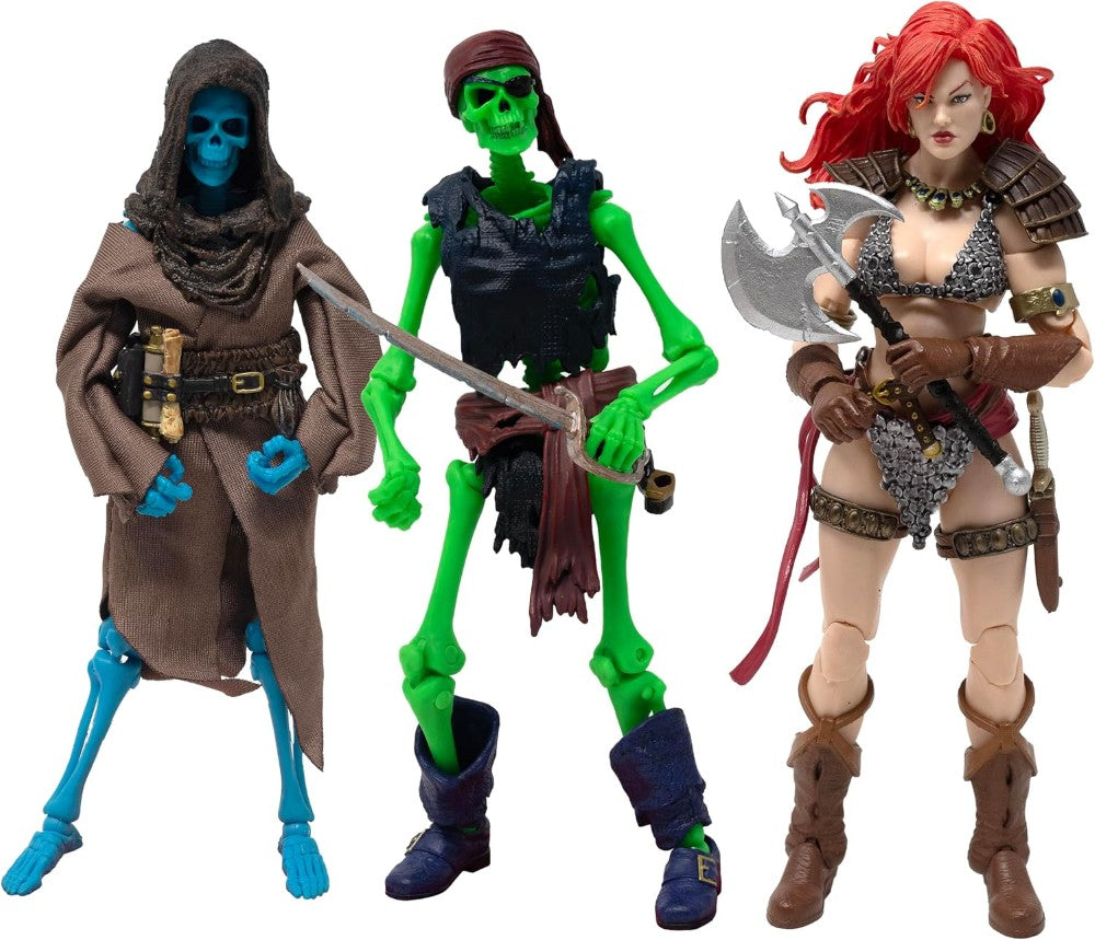 Red Sonja Deluxe Action Figure Set Boss Fight Studio Epic HACKS 1 to 12 Scale Collectible Figures Sold as Set