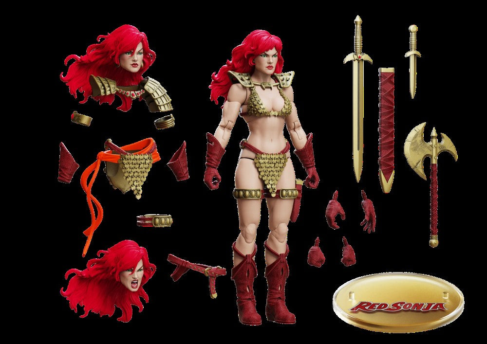 Red Sonja: Gold and Red Limited Edition Epic H.A.C.K.S. 1:12 Scale Action Figure - Boss Fight Studio