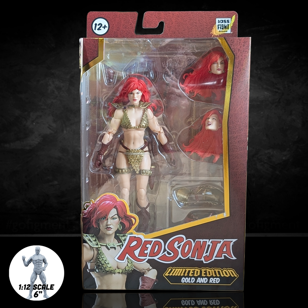 Red Sonja: Gold and Red Limited Edition Epic H.A.C.K.S. 1:12 Scale Action Figure - Boss Fight Studio
