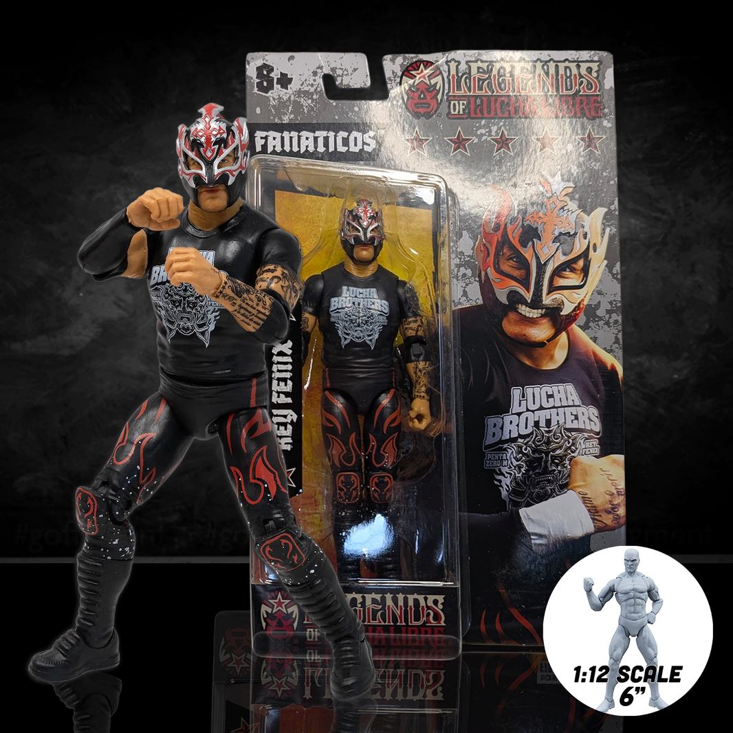Rey Fenix Legends of Lucha Libre Fanaticos 6" Action Figure – "Animo" Edition (1:12 Scale)