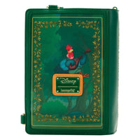 Disney Robin Hood Classic Book Convertible Crossbody Purse Loungefly green book style purse with Robin Hood design