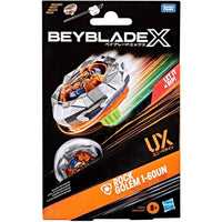 Rock Golem Beyblade X UX Starter Pack Spinning Top Toy new in box with orange and silver design by Hasbro