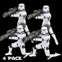 Imperial Rocket Trooper 4-Pack BUNDLE Lot Star Wars Vintage Collection