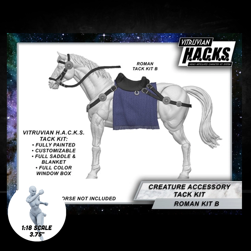 Mighty Steeds - Roman Tack Kit – BLUE Action Figure Accessories