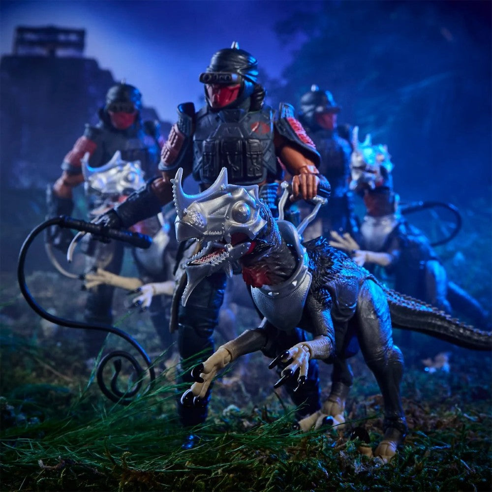 Rottclaw & Cobra Deinonychus GI Joe Classified 1:12 scale 6" Series Action Figure by Hasbro with whip and armor details.