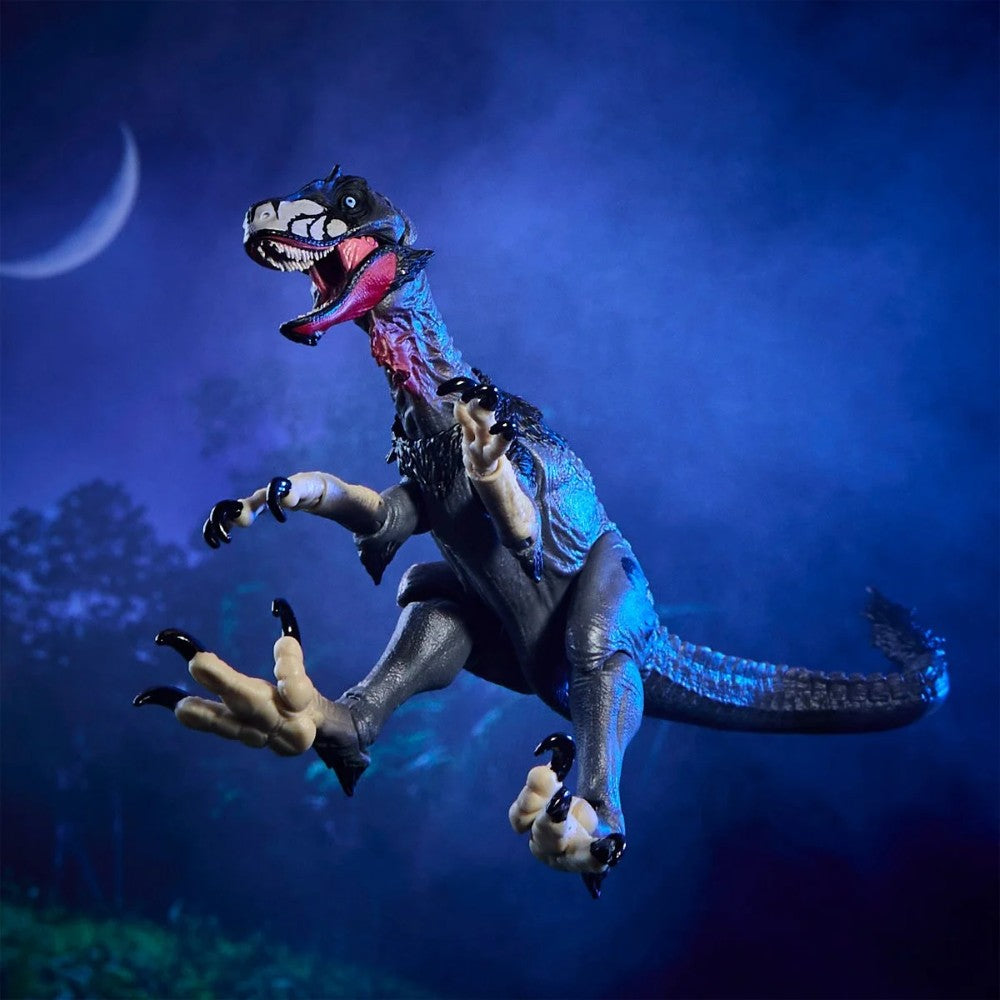 Rottclaw & Cobra Deinonychus GI Joe Classified 1:12 scale 6" Series Action Figure by Hasbro in a dynamic pose at night.