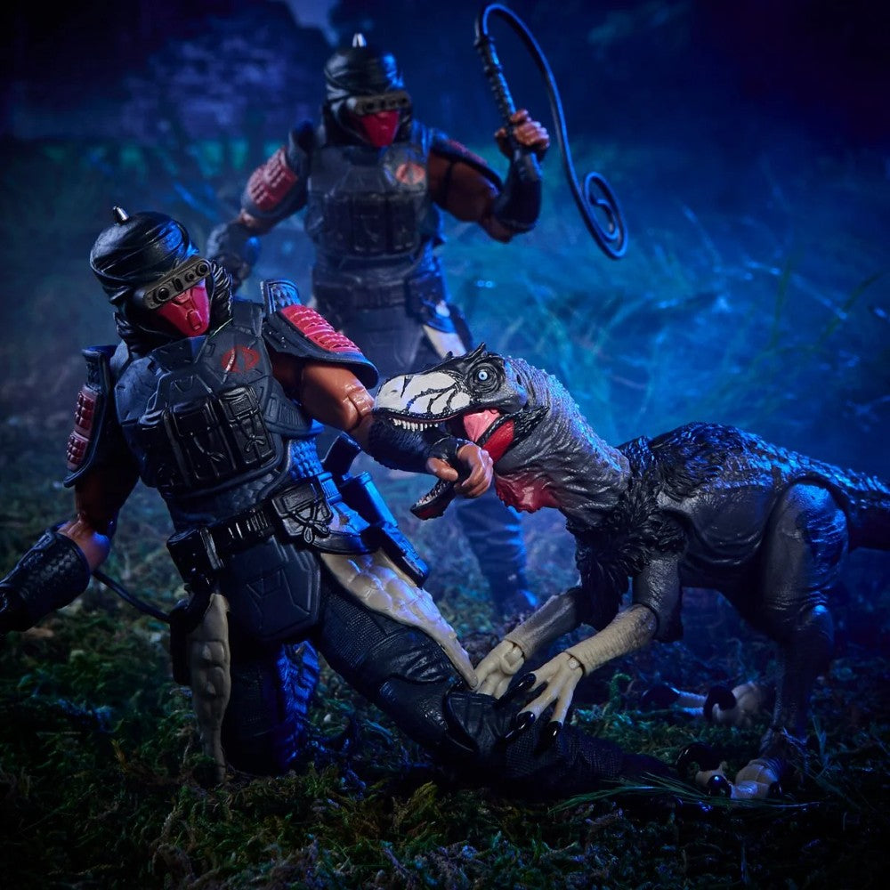 Rottclaw & Cobra Deinonychus GI Joe Classified 1:12 scale 6" Series Action Figure by Hasbro in dynamic battle pose.