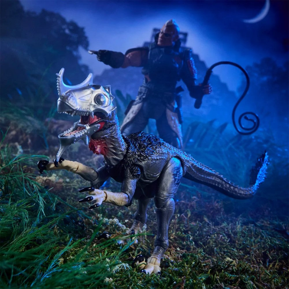 Rottclaw & Cobra Deinonychus GI Joe Classified 1:12 scale 6" Series Action Figure by Hasbro in a nighttime outdoor scene