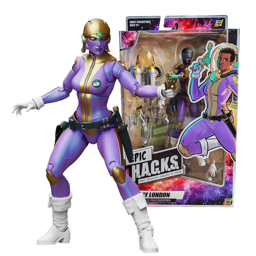 Roxy London Epic H.A.C.K.S. Core Wave 1 Action Figure by Boss Fight Studio in packaging