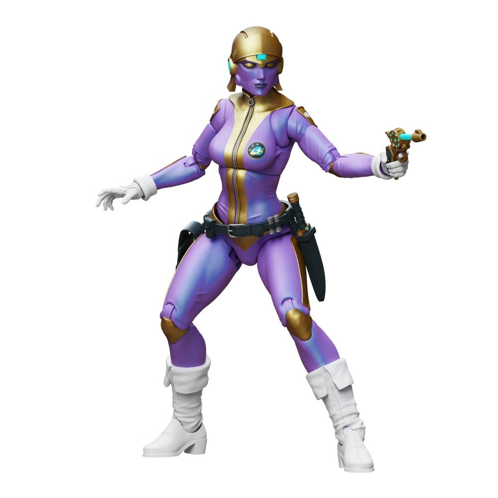 Roxy London Epic H.A.C.K.S. Core Wave 1 Action Figure by Boss Fight Studio, purple figure holding blaster