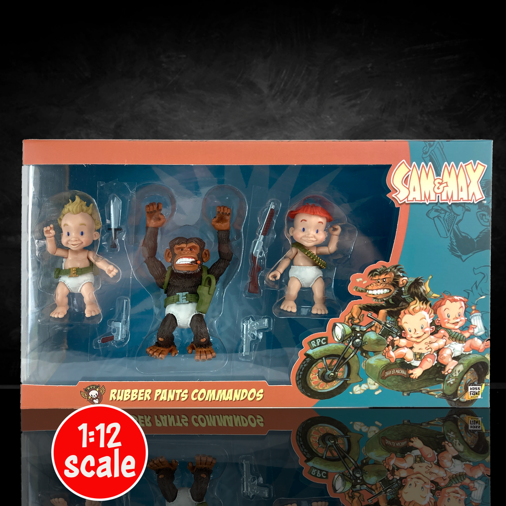 Sam and Max: Rubber Pants Commandos Deluxe Action Figure Set – Multicolor Collectible Duo