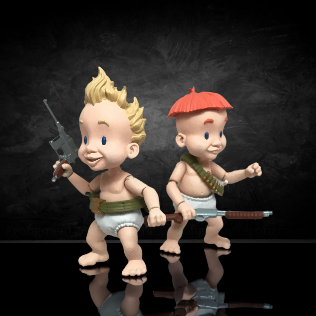 Sam and Max: Rubber Pants Commandos Deluxe Action Figure Set – Multicolor Collectible Duo