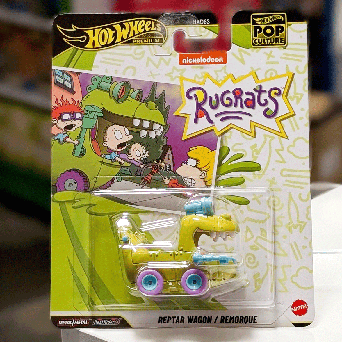 Hot Wheels Rugrats Reptar Car - Pop Culture 2026 Premium Die-Cast Vehicle
