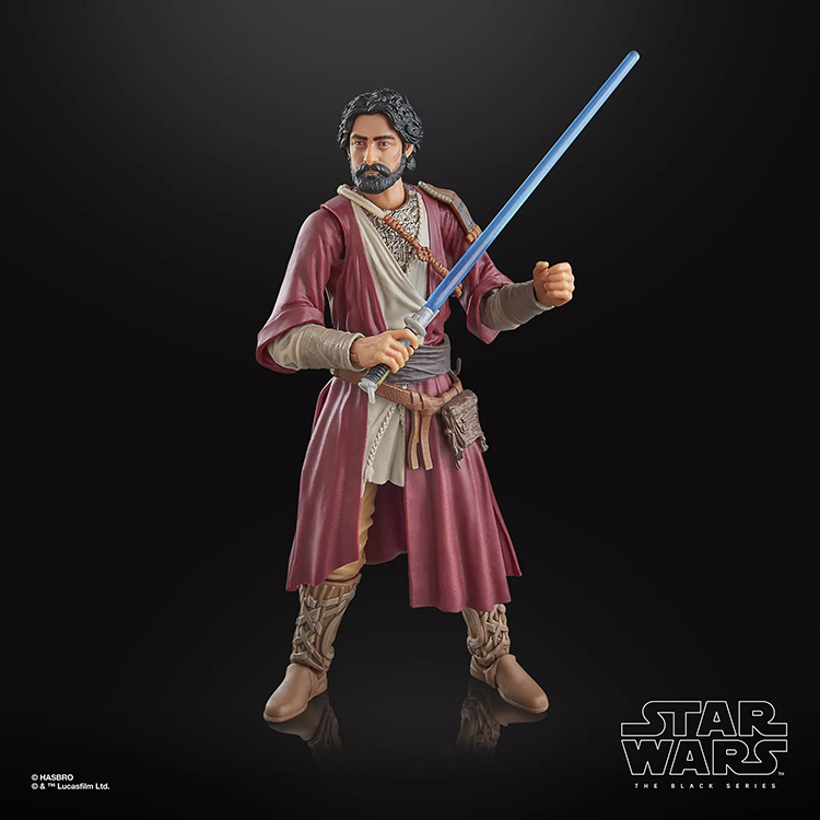 Hasbro Star Wars Black Series 6-inch Ezra Bridger Peridea action figure with blue lightsaber and detailed outfit