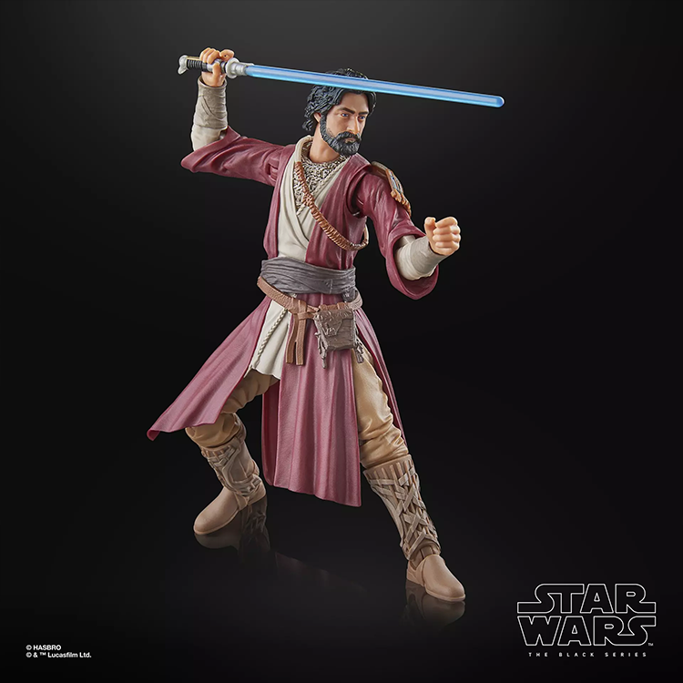 Hasbro Star Wars Black Series Ezra Bridger Peridea 6-inch action figure with blue lightsaber pose