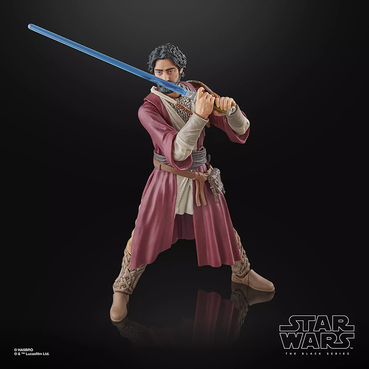 Hasbro Star Wars Black Series Ezra Bridger Peridea 6-inch action figure with blue lightsaber pose