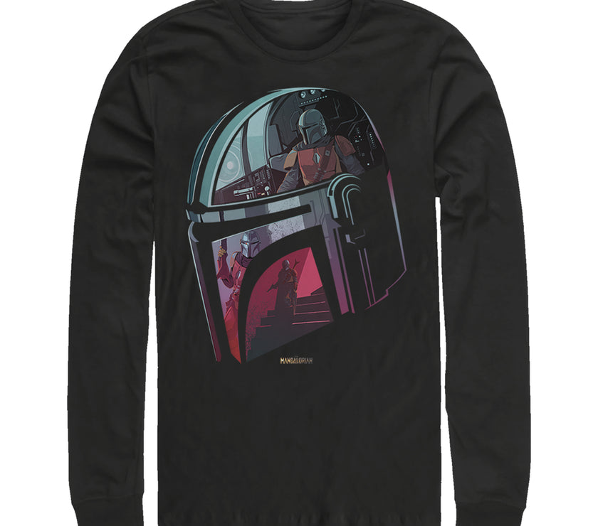 Men's Star Wars Helmet Explanation Long Sleeve T-Shirt