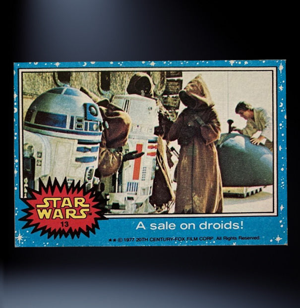 Image of #14 Luke checks out his new droid 1977 Topps Star Wars Trading Card