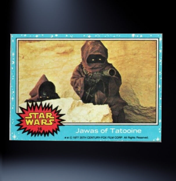 Image of #17 Lord Vader threatens Princess Leia 1977 Topps Star Wars Trading Card