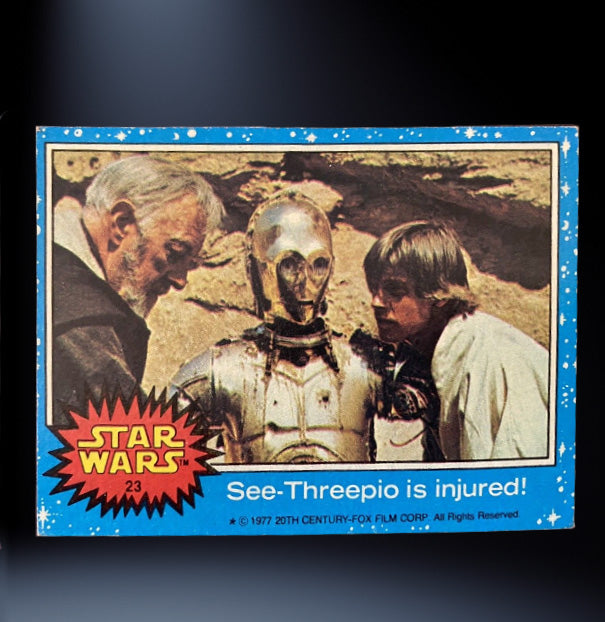 Image of #24 Stormtroopers seek the droids 1977 Topps Star Wars Trading Card