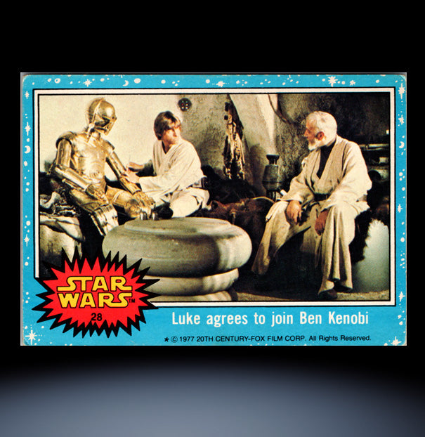 Image of #28 Luke agrees to join Ben Kenobi 1977 Topps Star Wars Trading Card