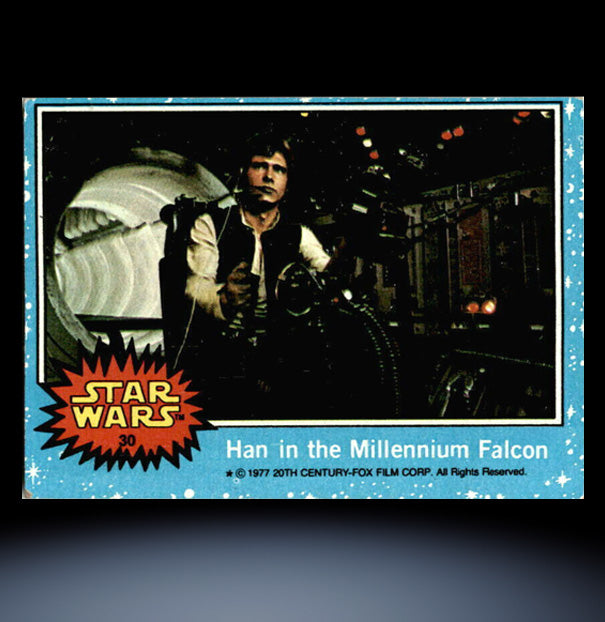 Image of #30 Han in the Millennium falcon 1977 Topps Star Wars Trading Card