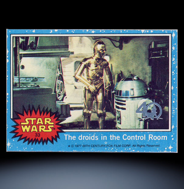 Image of #33 The droids in the control room 1977 Topps Star Wars Trading Card
