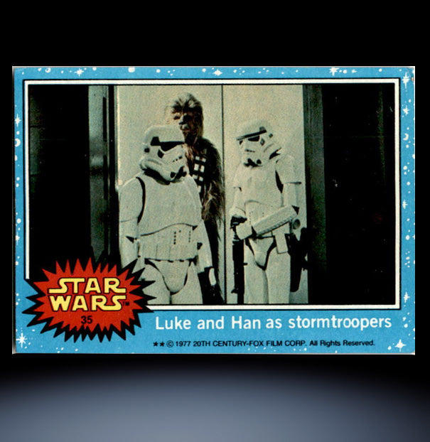 Image of #35 Luke and Han as stormtroopers 1977 Topps Star Wars Trading Card