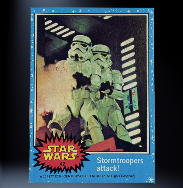 Image of #42 Stromtroopers attack 1977 Topps Star Wars Trading Card