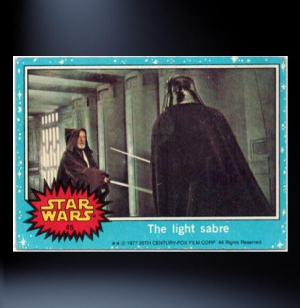 Image of #45 The light sabre 1977 Topps Star Wars Trading Card
