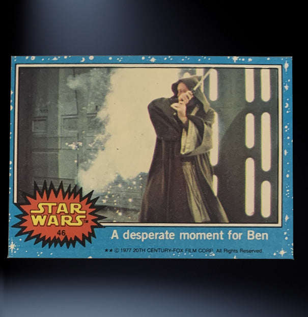 Image of #46 A desperate moment for Ben 1977 Topps Star Wars Trading Card