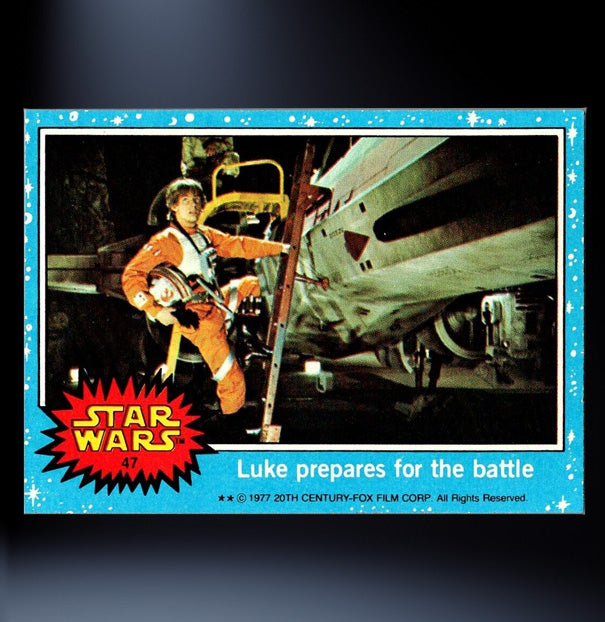 Image of #47 Luke prepares for the battle 1977 Topps Star Wars Trading Card