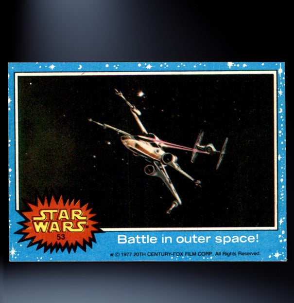 Image of #53 Battle in outer space 1977 Topps Star Wars Trading Card