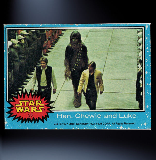 Image of #55 Han, Chewie, and Luke 1977 Topps Star Wars Trading Card